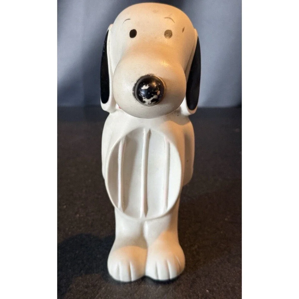 Vintage 1950'S Avon Snoopy Dog Soap Dish Peanuts Floating Rubber Bath 7 1/4